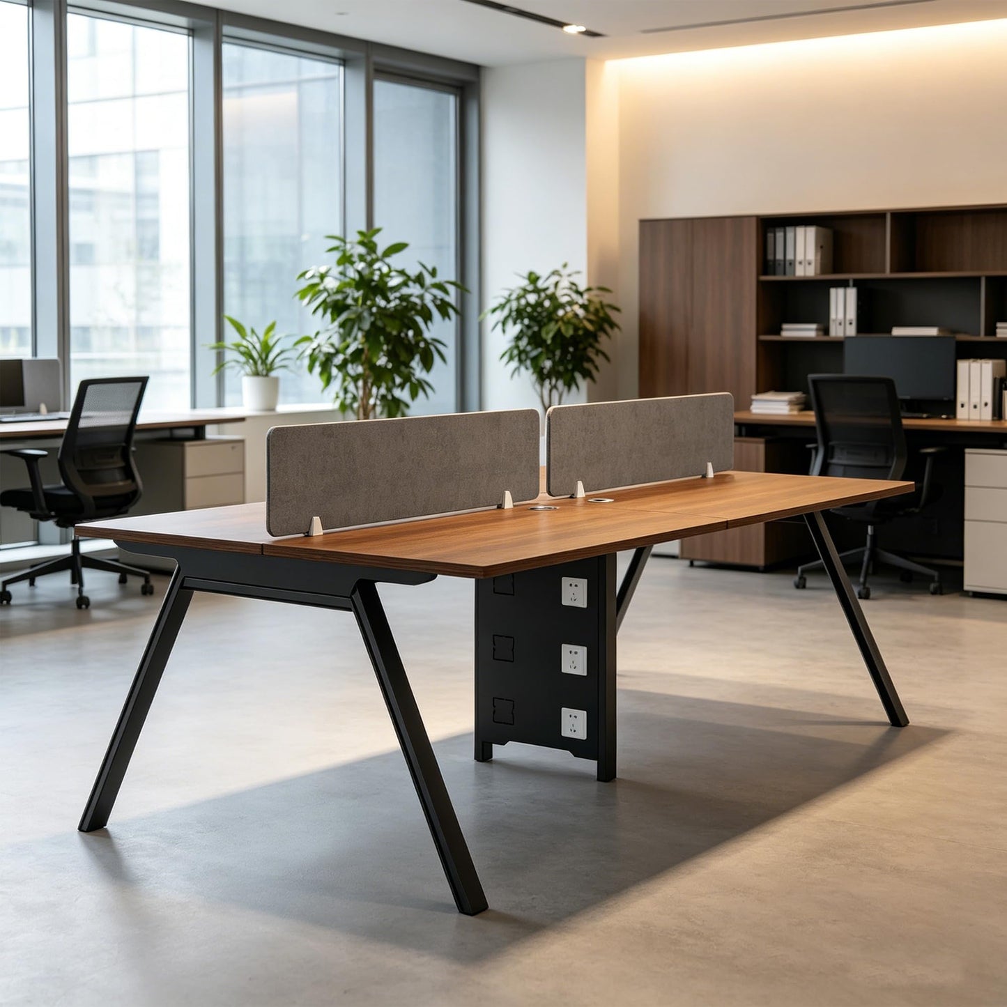 Modular Office Workstation with Privacy Panels