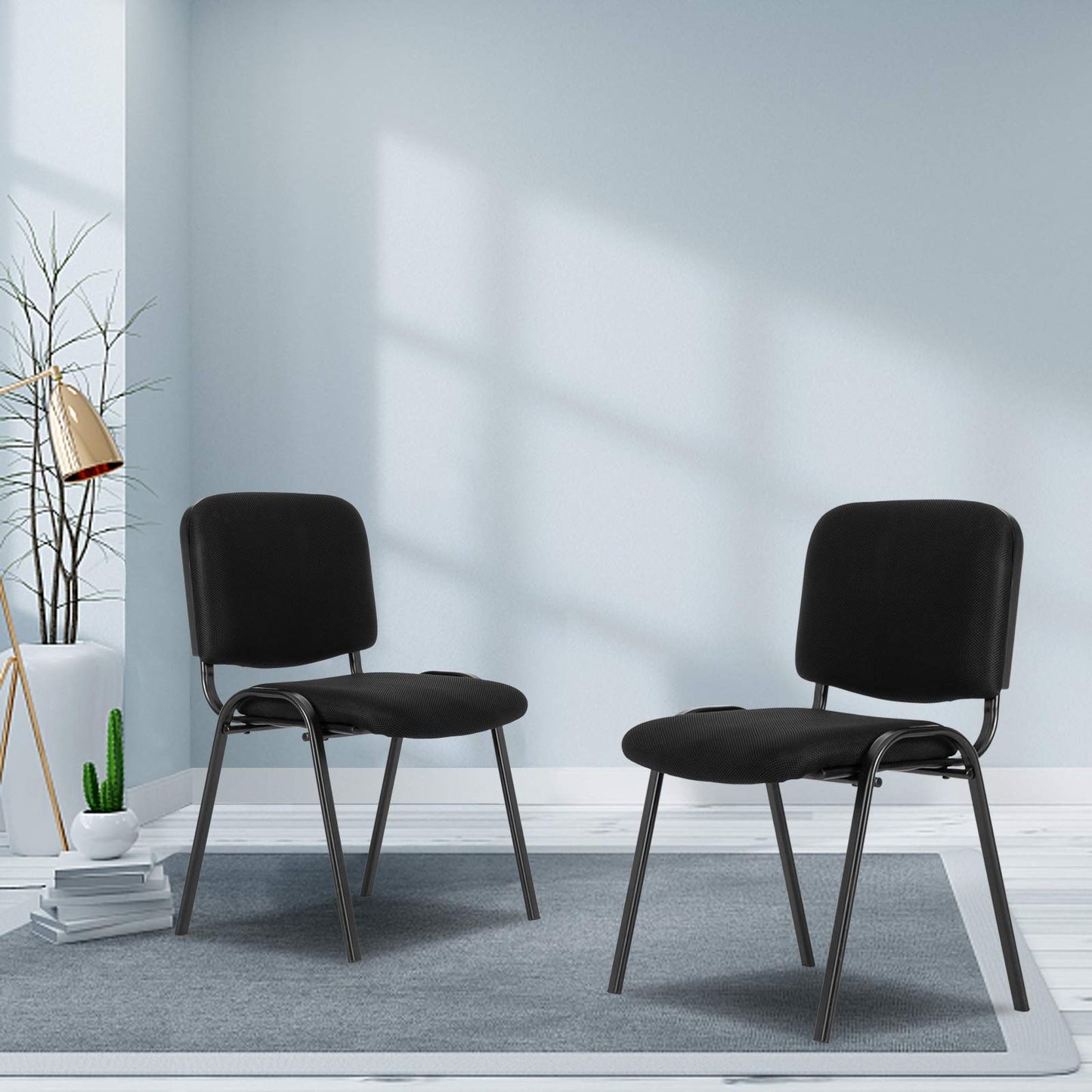 Stackable Mesh Conference Chairs Set
