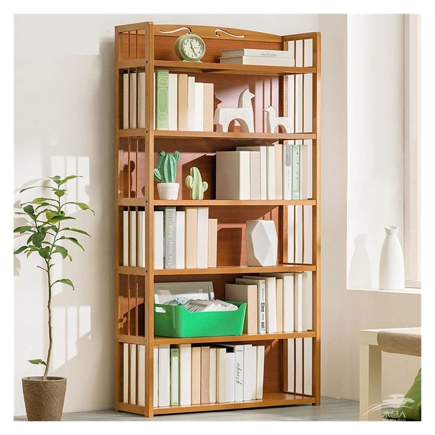 6-Tier Floor Bookcase Storage Rack