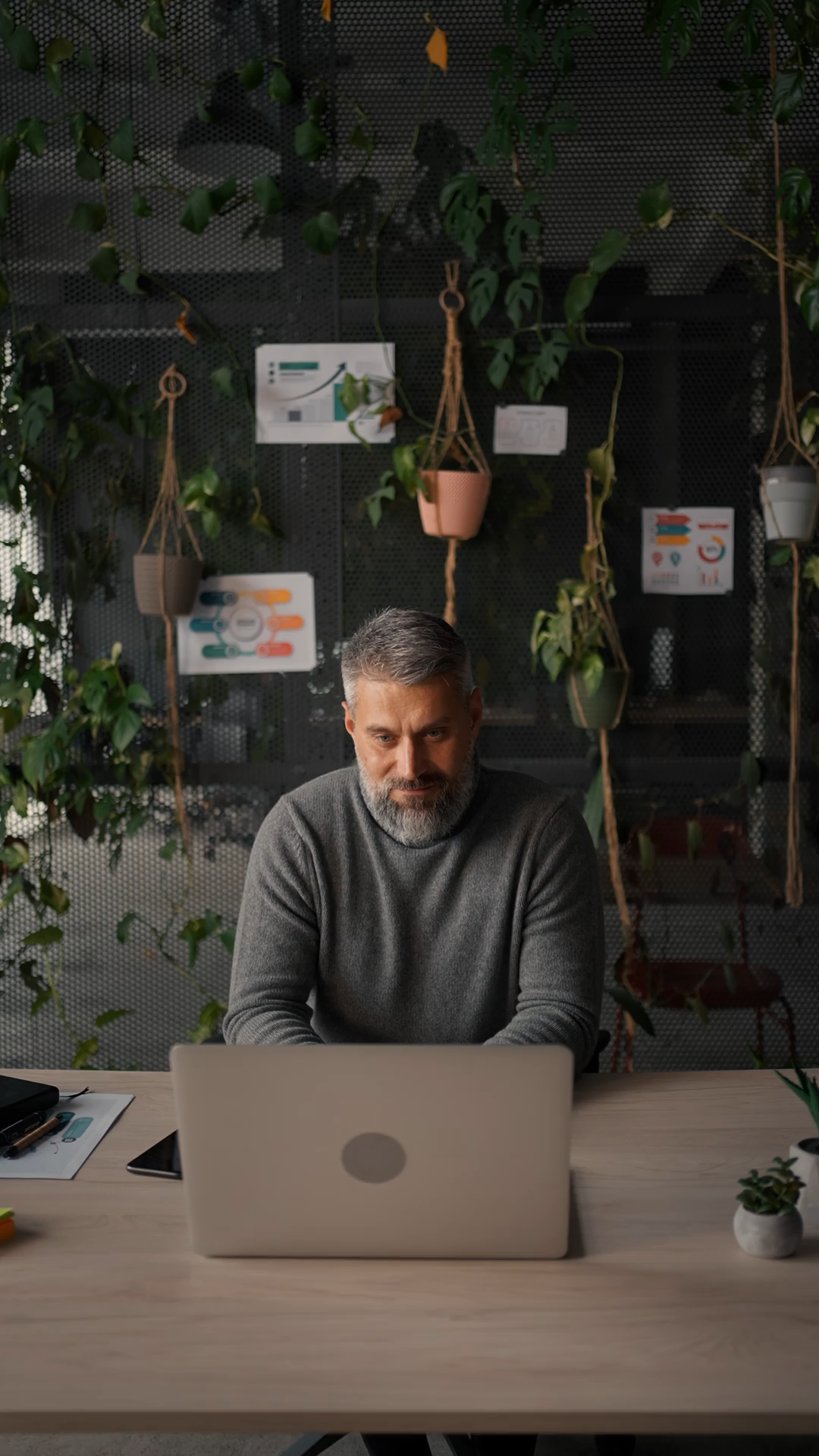 Modern ergonomic office workspace