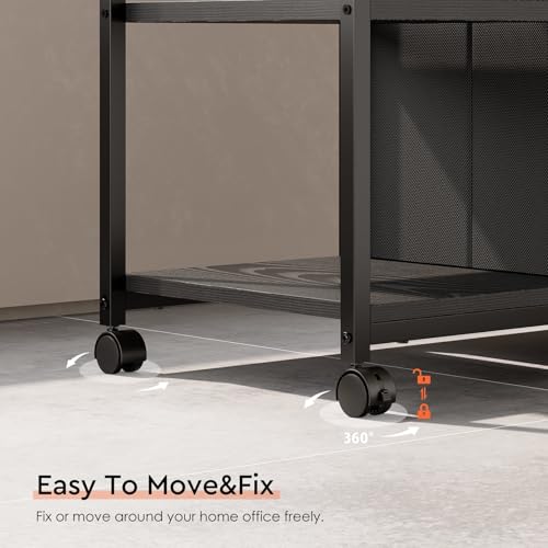 6-Drawer Rolling File Cabinet with Charging Station