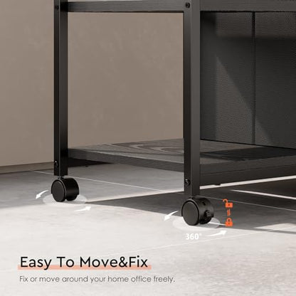 6-Drawer Rolling File Cabinet with Charging Station