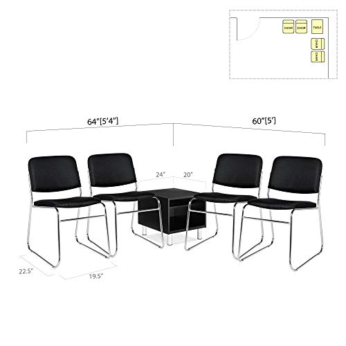 Reception Waiting Room Chair Set with Table