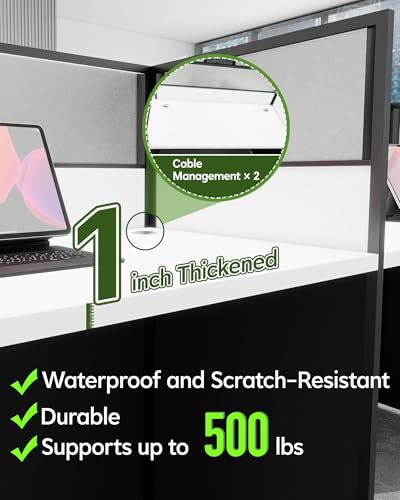 Office Cubicle Workstation with Privacy Panels