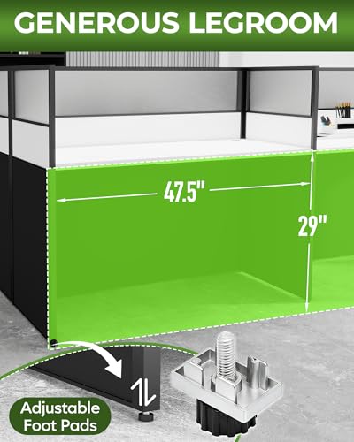 Office Cubicle Workstation with Privacy Panels