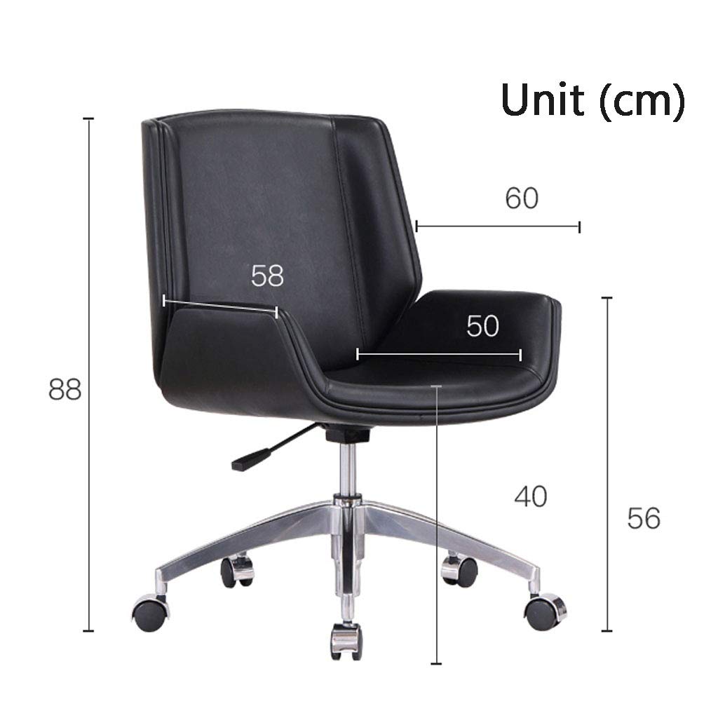 Low-Back Ergonomic Leather Office Chair