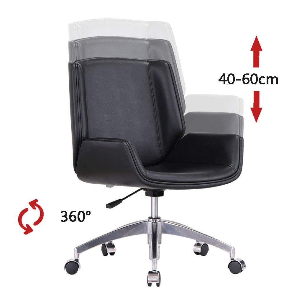 Low-Back Ergonomic Leather Office Chair