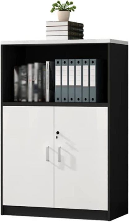 Wood Lateral Filing Cabinet with Storage Shelves