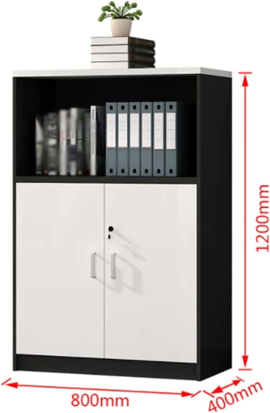 Wood Lateral Filing Cabinet with Storage Shelves