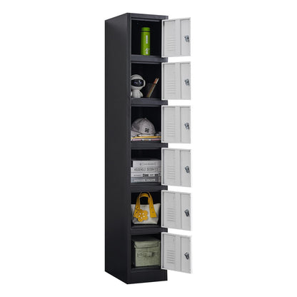 6-Door Heavy-Duty Steel Locker Cabinet