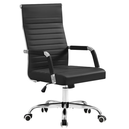 Mid-Back Leather Conference Chair Set
