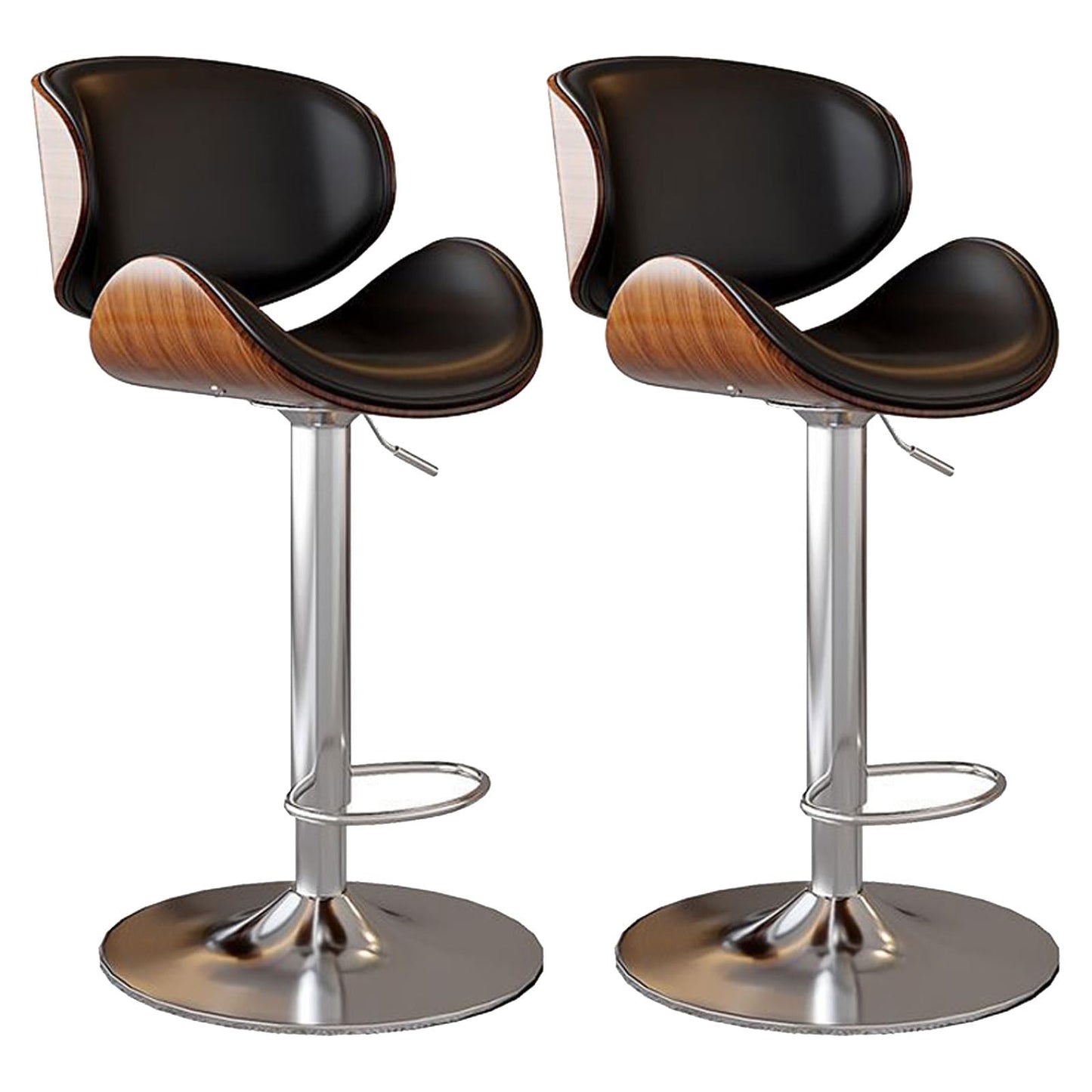 Adjustable Swivel Bar Stools Set