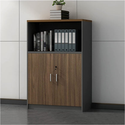 Wood Lateral Filing Cabinet with Storage Shelves