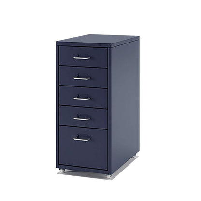 5-Drawer Rolling Metal File Cabinet