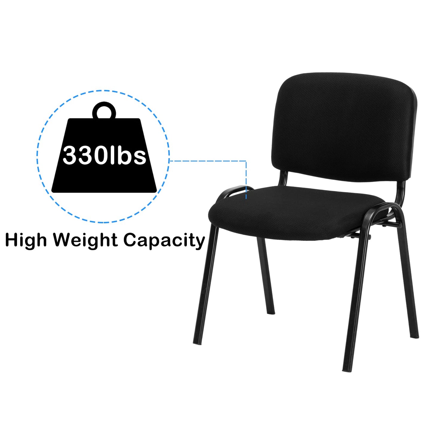 Stackable Mesh Conference Chairs Set