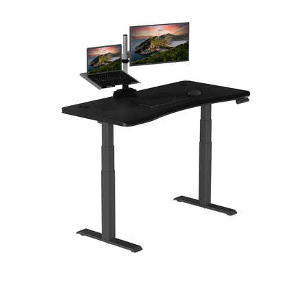 Electric Standing Desk with Ergonomic Curved Top