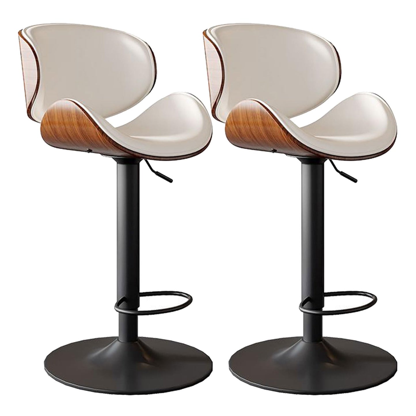 Adjustable Swivel Bar Stools Set