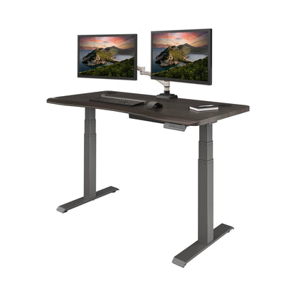 Electric Standing Desk with Ergonomic Curved Top