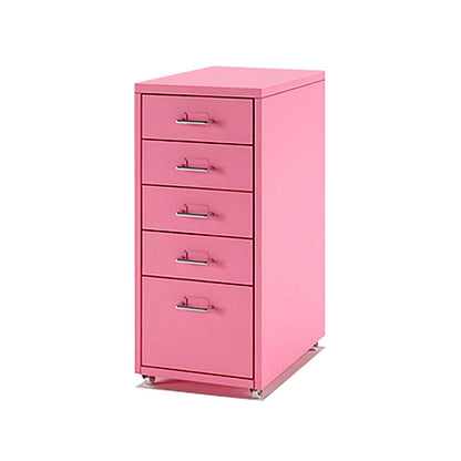 5-Drawer Rolling Metal File Cabinet