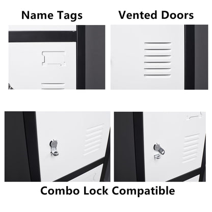 6-Door Heavy-Duty Steel Locker Cabinet