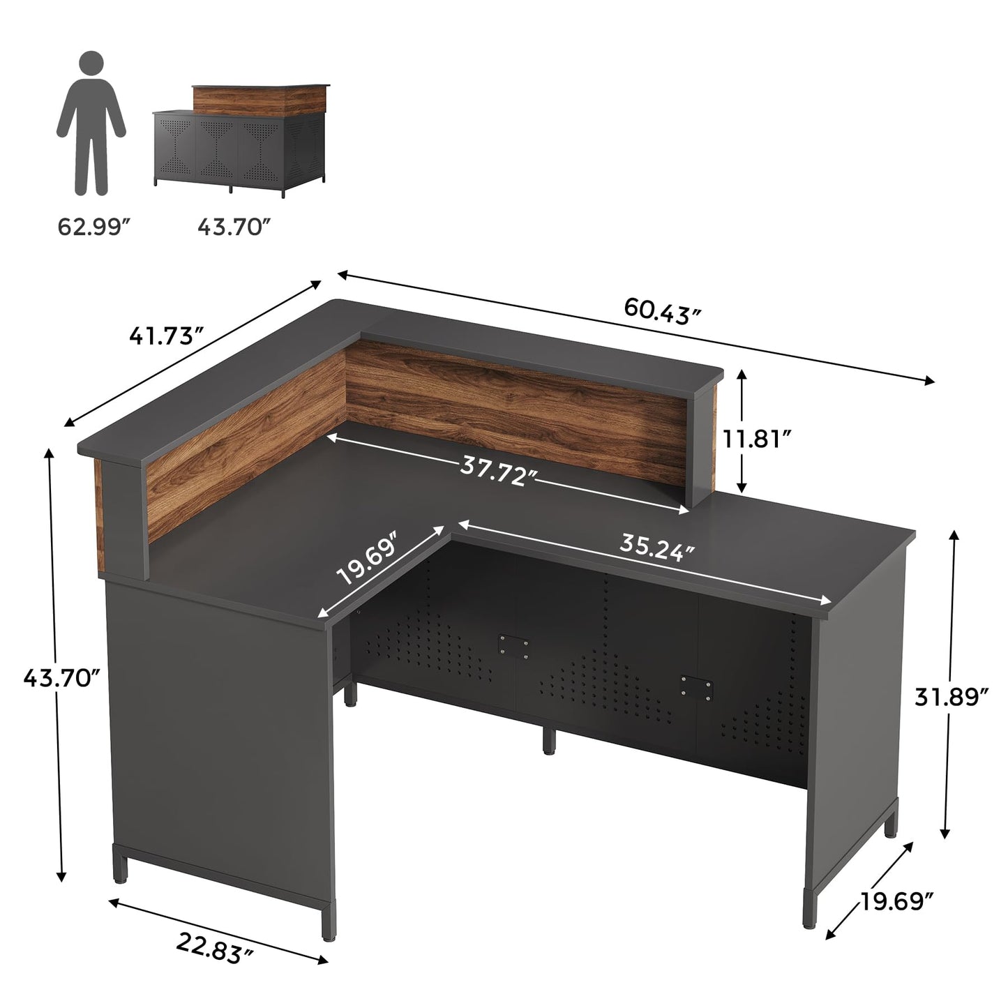 L-Shaped Reception Desk