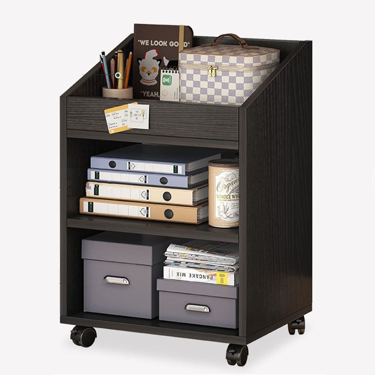Vertical File Cabinet with Storage