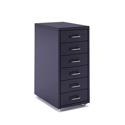 5-Drawer Rolling Metal File Cabinet