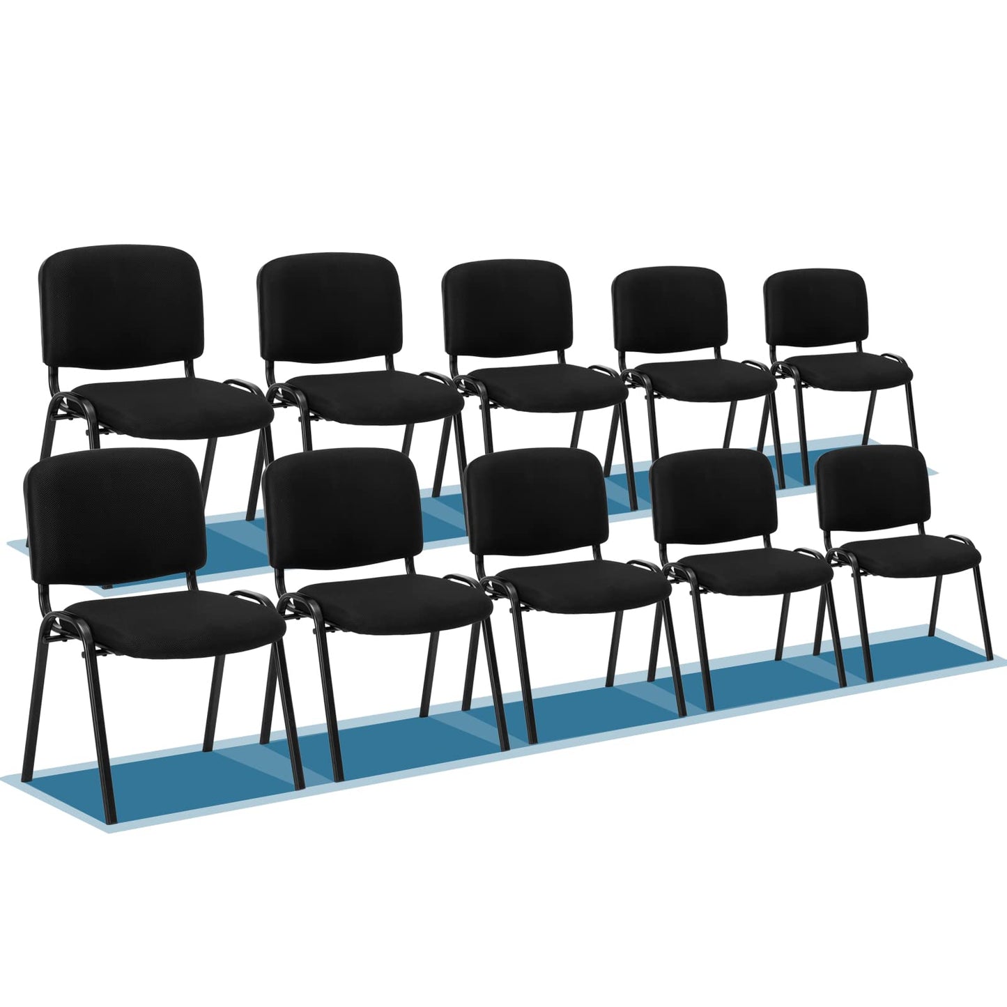 Stackable Mesh Conference Chairs Set