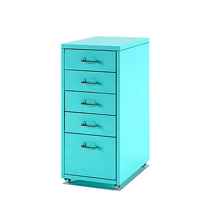 5-Drawer Rolling Metal File Cabinet