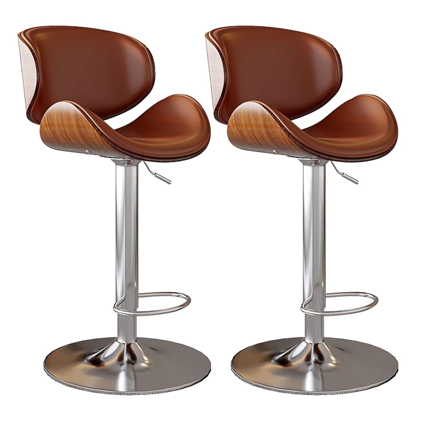 Adjustable Swivel Bar Stools Set