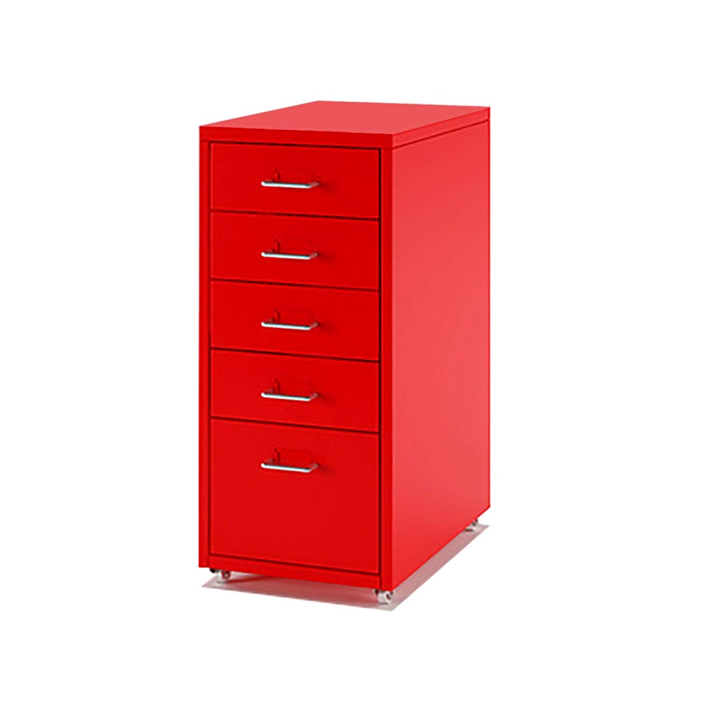 5-Drawer Rolling Metal File Cabinet