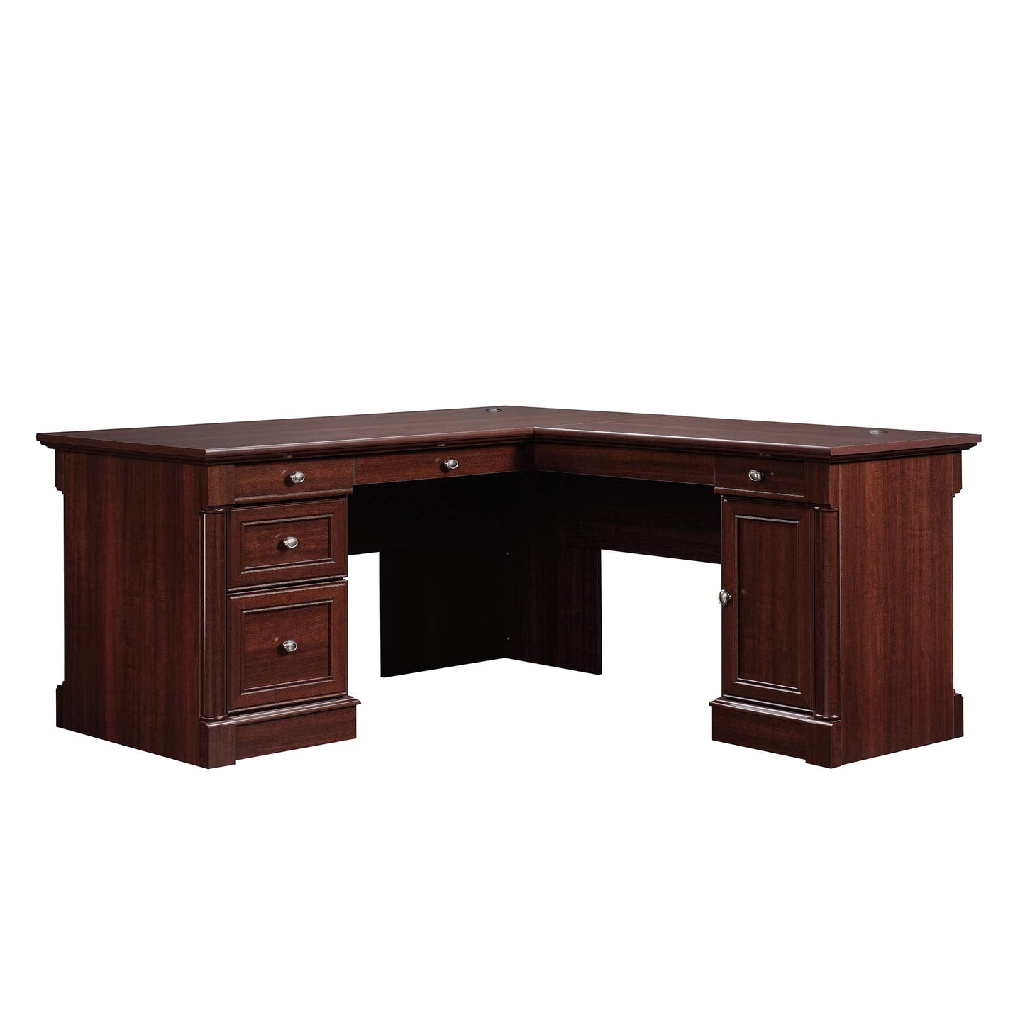L-Shaped Office Desk with File Storage & Keyboard Tray