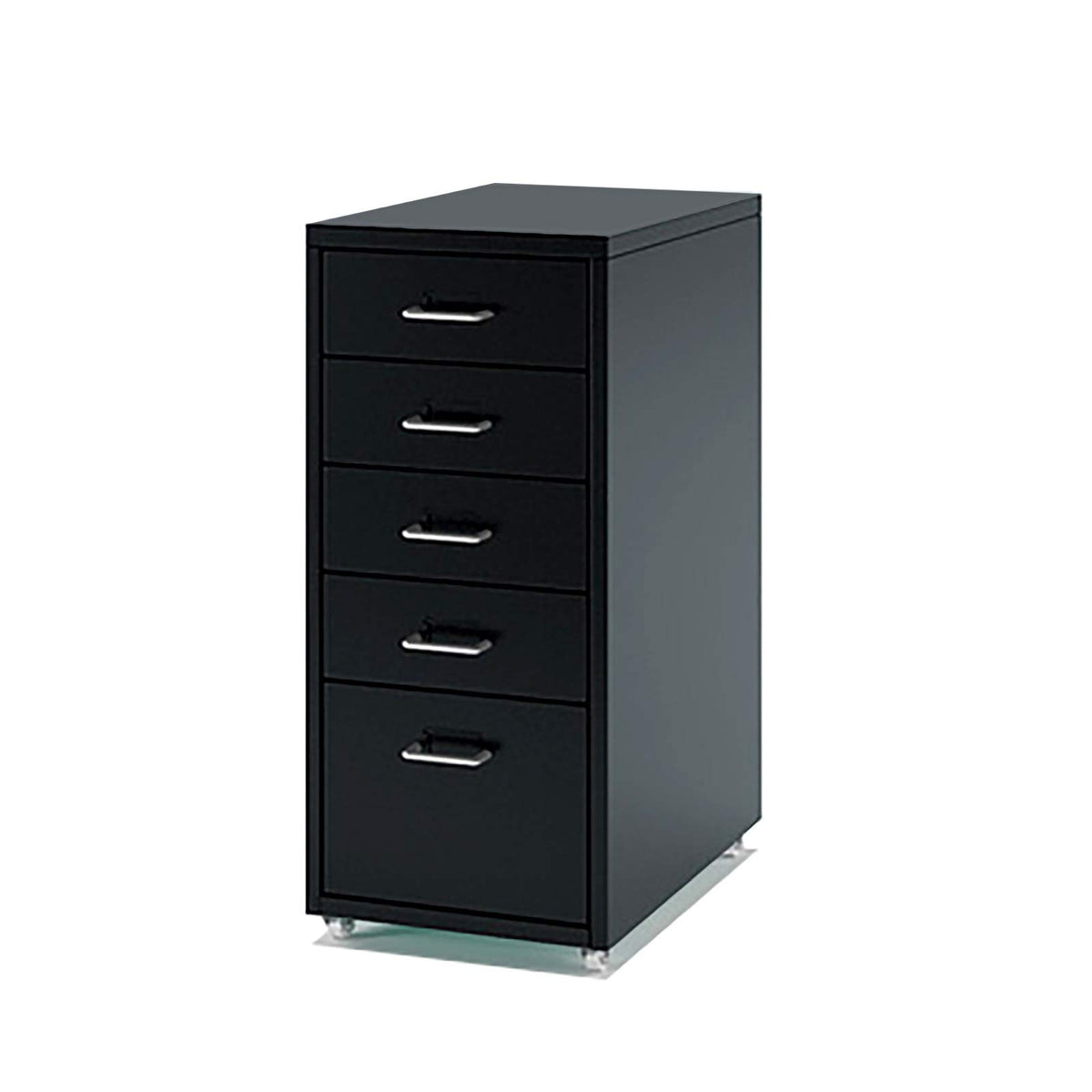 5-Drawer Rolling Metal File Cabinet