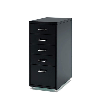 5-Drawer Rolling Metal File Cabinet
