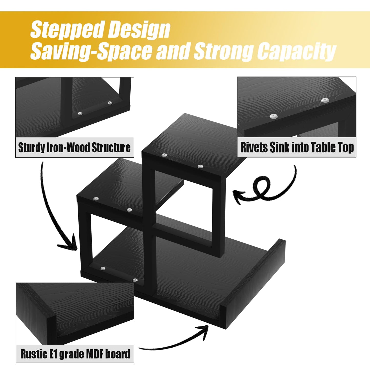 3-Tier Desktop Bookshelf Organizer