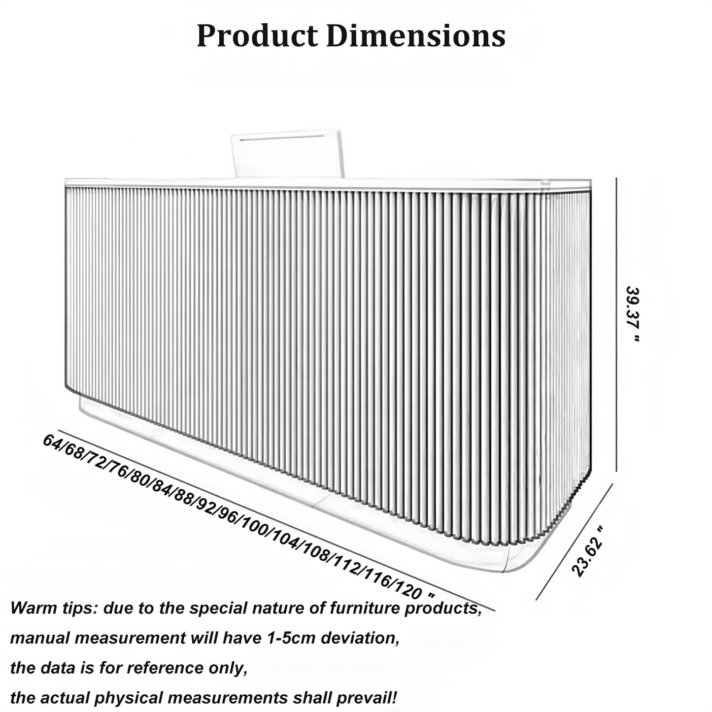 Modern Salon Reception Desk with Decorative Panels