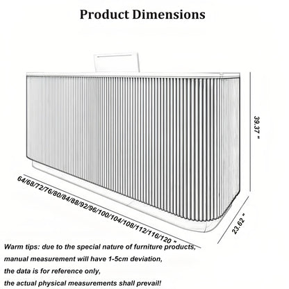 Modern Salon Reception Desk with Decorative Panels
