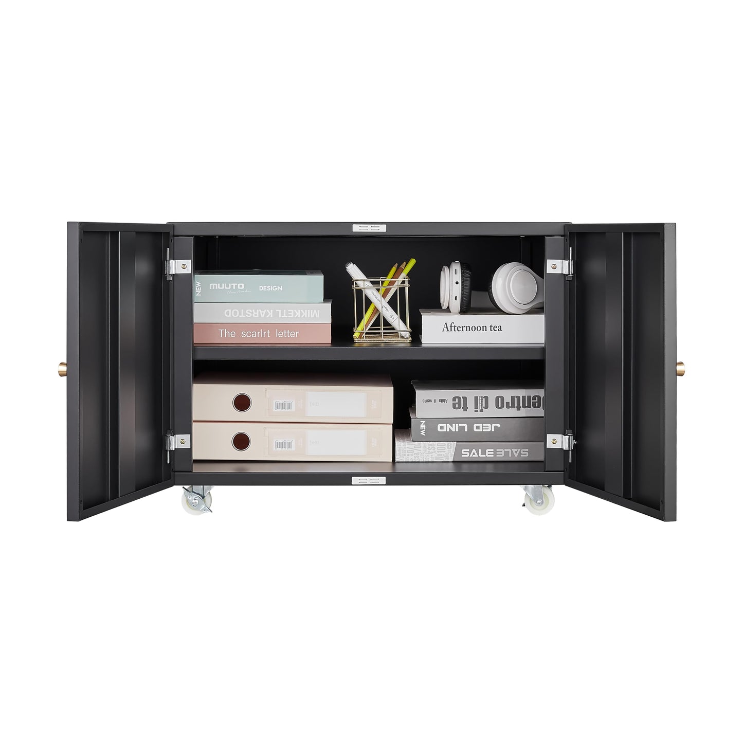 Mobile Printer Stand Cabinet with Wheels