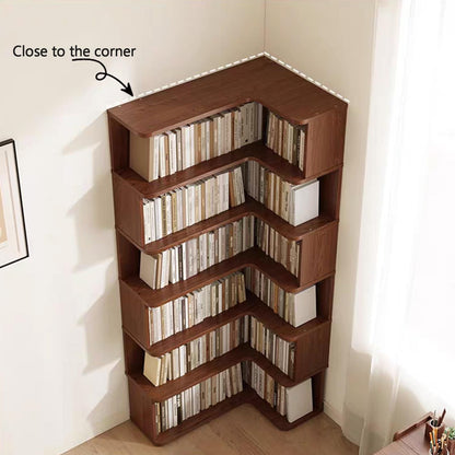 L-Shaped Corner Bookshelf Storage Rack