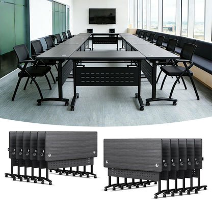 Mobile Folding Conference Table with Wheels
