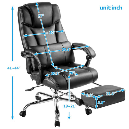 Luxury Executive Office Chair with Footrest