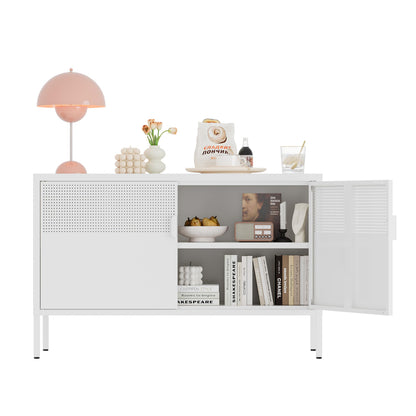 Metal Storage Cabinet with Mesh Doors