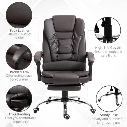High Back Executive Office Chair with Footrest