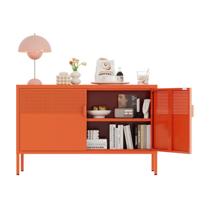 Metal Storage Cabinet with Mesh Doors