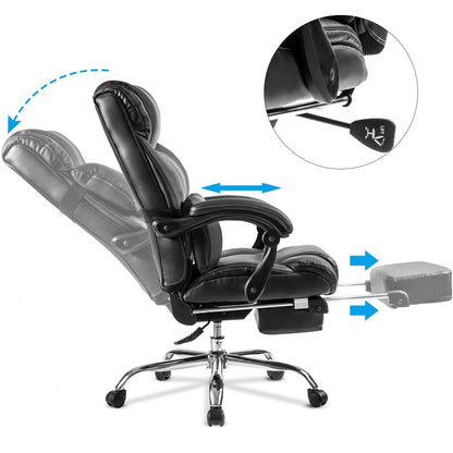 Luxury Executive Office Chair with Footrest
