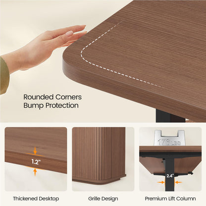 L-Shaped Standing Desk with File Drawer & Storage Cabinet