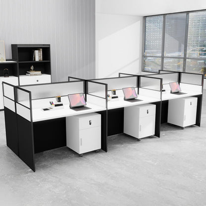Office Cubicle Workstation with Privacy Panels