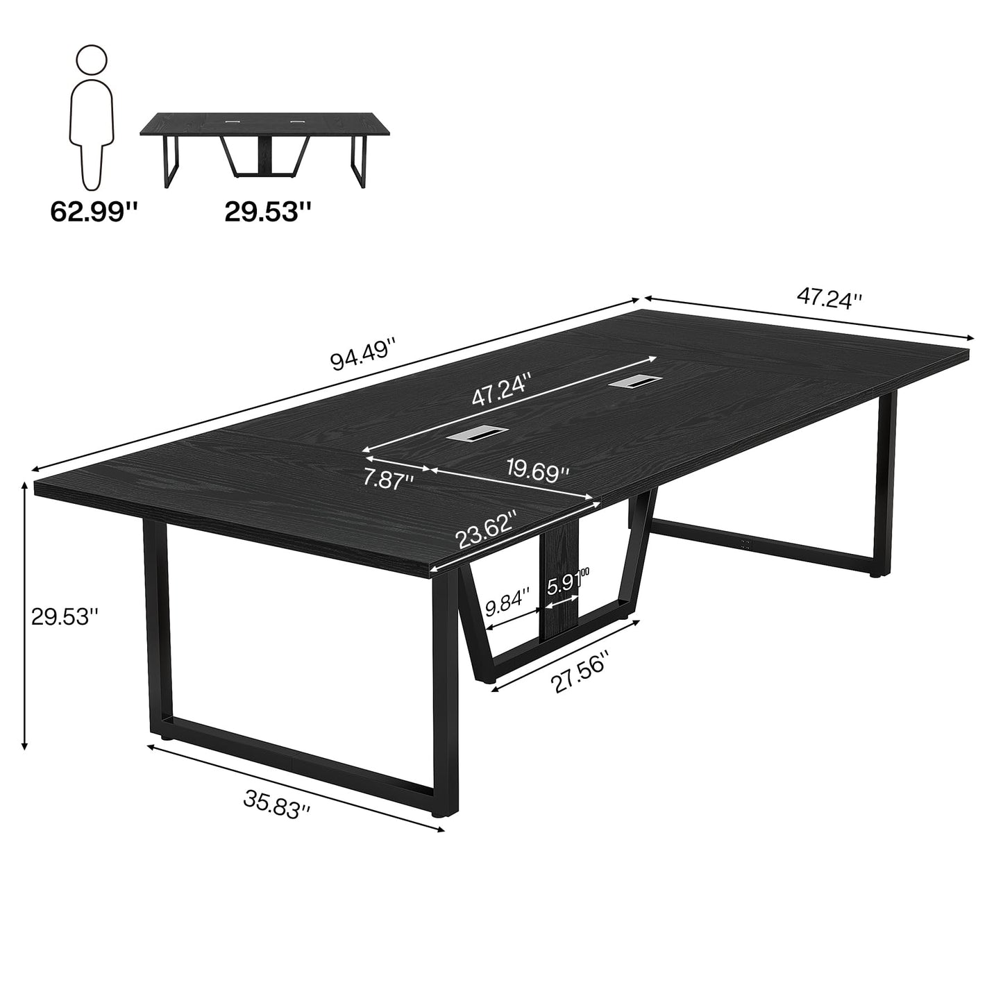 8FT Large Conference Table