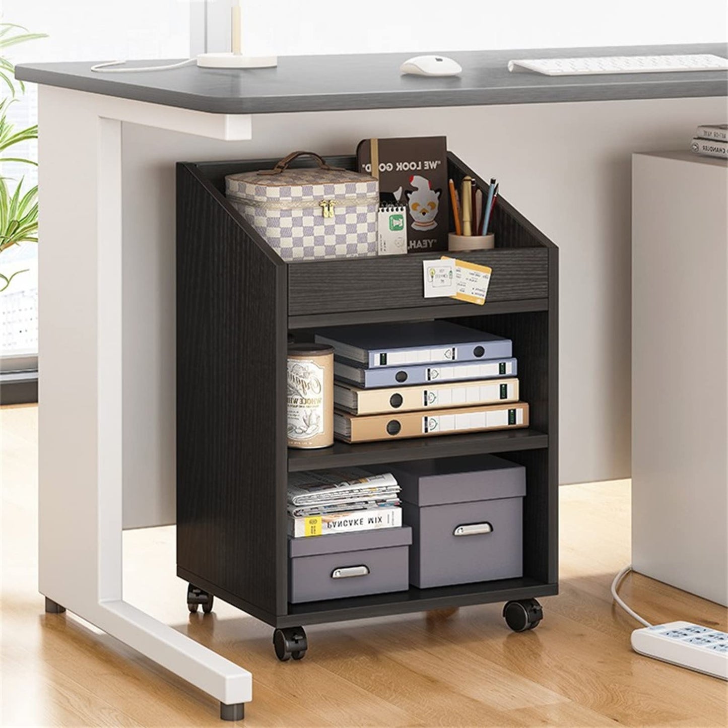 Vertical File Cabinet with Storage