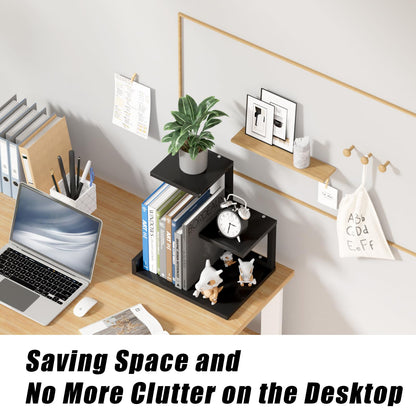 3-Tier Desktop Bookshelf Organizer